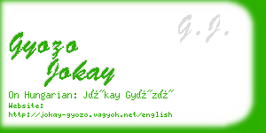 gyozo jokay business card